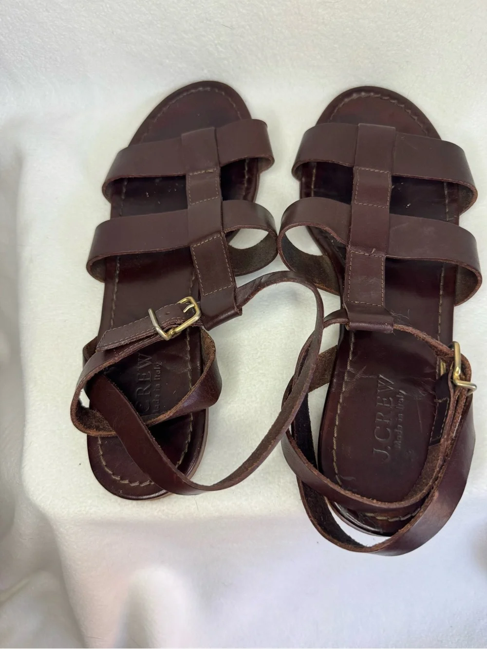 J.Crew Made in Italy Leather Gladiator Sandals Size 8.5